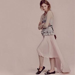 Free People Blush Pink High Low Skirt NWOT